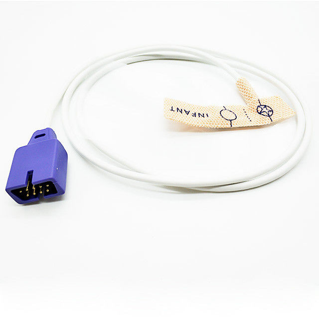 White Nellco  Spo2 Sensor , DB 9 Pin Pediatric Disposable Oxygen Sensor